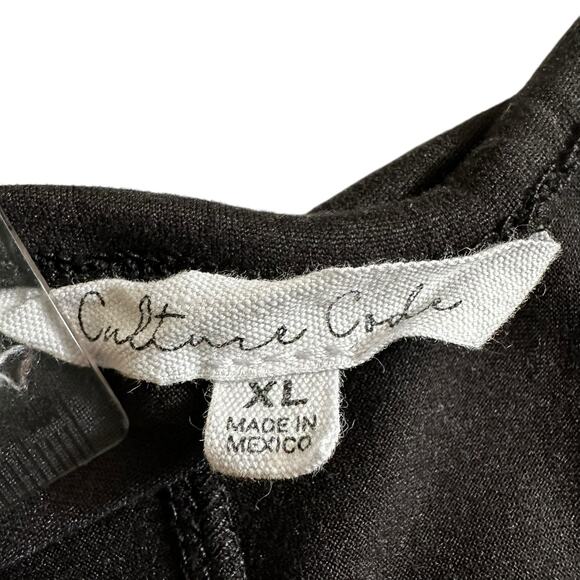 Culture Code Womens Cowl Neck 3/4 Sleeve Shift Dress Black XL Classic Preppy Y2K - Picture 7 of 8